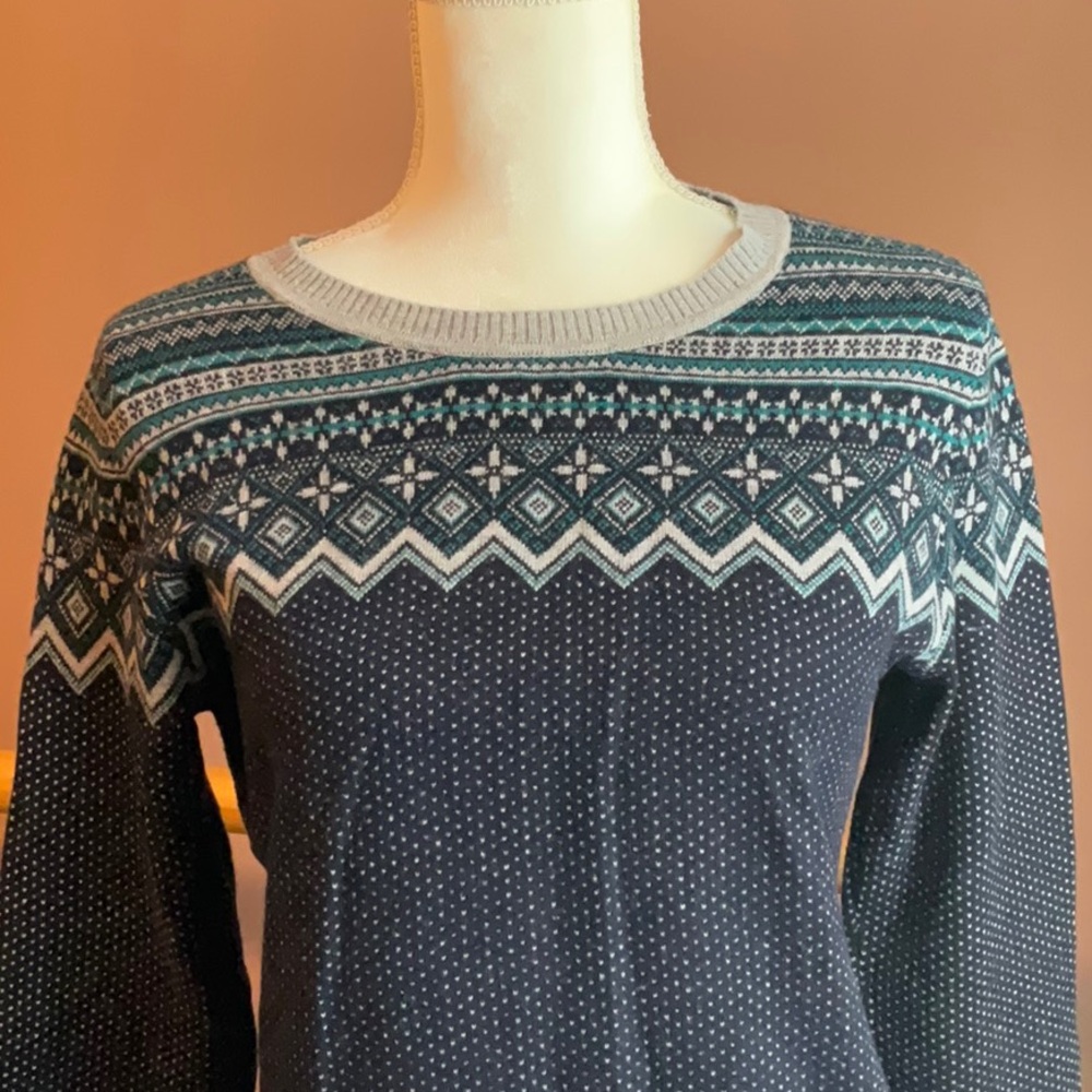 If it were me Nordic Fair Isle sweater tunic M